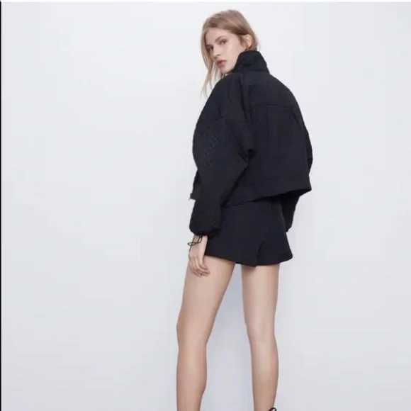 NWT Zara 2-Piece Trafaluc Quilted Jacket and Shorts Set - Picture 6 of 8